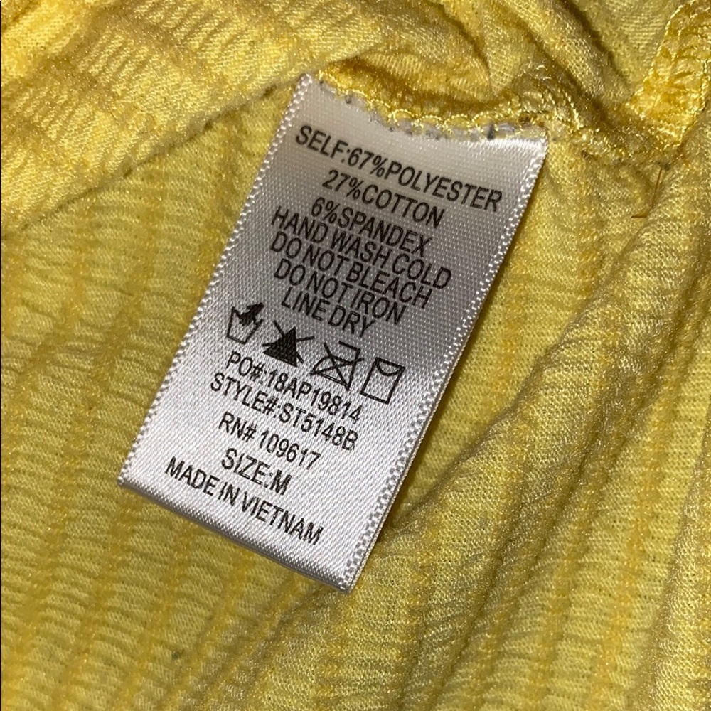 Shinestar Yellow Ruffled Crop Tee Short Sleeve - Picture 4 of 9